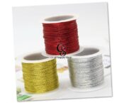 Strands Gold Silver Thread Polyester Thread String Rope Wrapping Bead Wires for Jewelry Necklace Bracelet Ring
