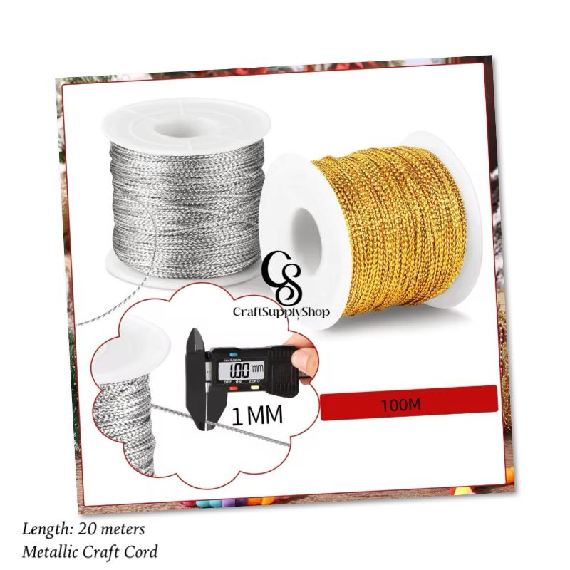Metallic 1mm Gold and Sliver Thread String,Thread Craft Making String Cord for Jewelry Making Gift Wrapping (9) Strands Gold Silver Thread Polyester Thread String Rope Wrapping Bead Wires for Jewelry Necklace Bracelet Ring