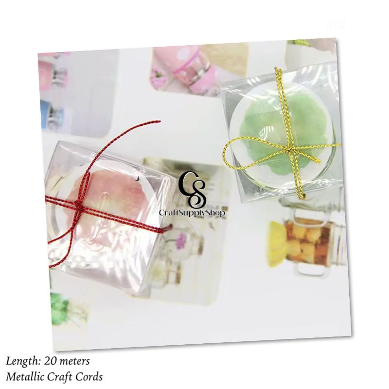 Metallic Decorative Gift Wrapping Thread Strands Gold Silver Thread Polyester Thread String Rope Wrapping Bead Wires for Jewelry Necklace Bracelet Ring