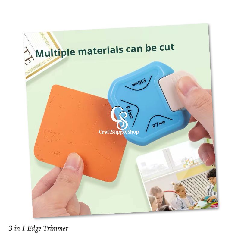 3in1 Corner Rounder Punch R4R7R10mm Round Corner Trimmer Cutter for Card Photo