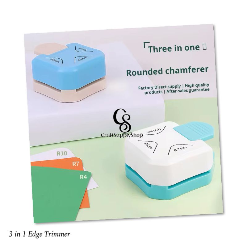 3in1 Corner Rounder Punch R4R7R10mm Round Corner Trimmer Cutter for Card Photo