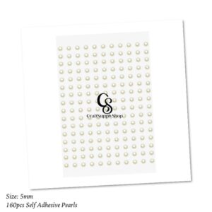 5mm 160pcs Half ball pearl stickers