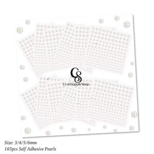 pearl stickers 3mm 4mm 5mm 6mm Size, 4 size pearl self adhesive sticker sheets
