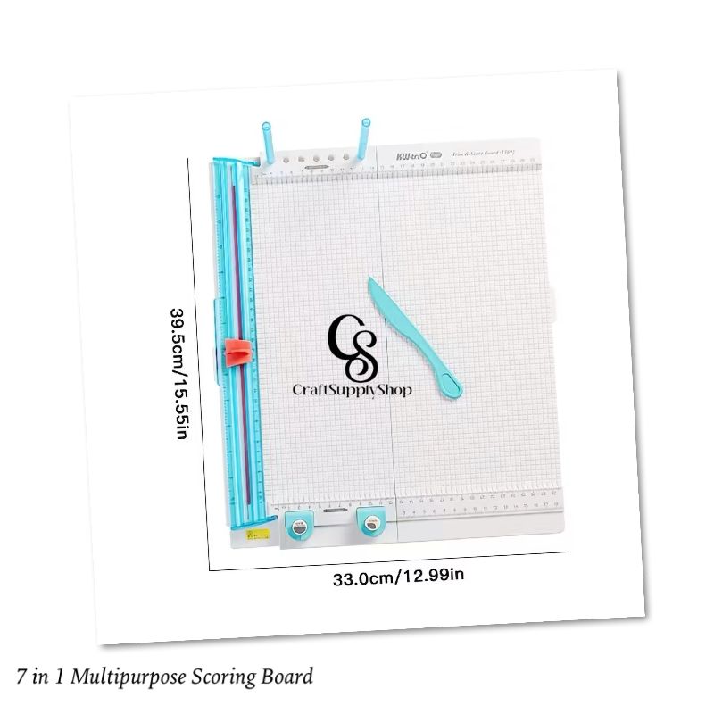 Scoreboard 7 in 1 Seven-In-One Multifunctional Paper Cutter, Featuring Straight Lines, Rounded Corners, a Scoring Board, And Suitable for Crafts