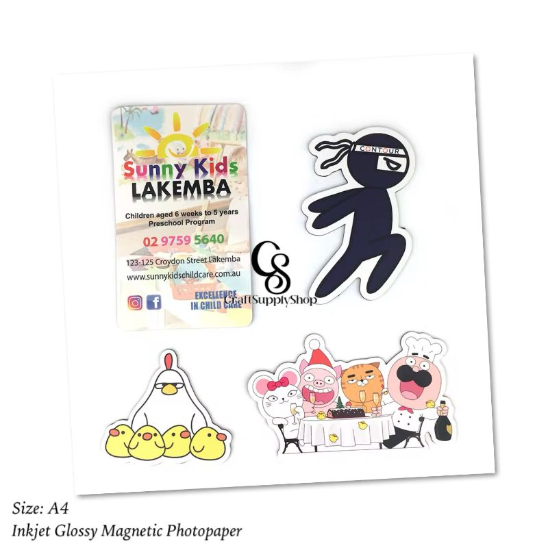 A4 Glossy Inkjet Magnetic Photo Paper, Vibrant Glossy &, Inkjet Printer Compatible, Flexible Magnetic Sticker Paper, Thick 680gsm Blank Sheets for DIY Photos (3) Fridge Rubber Magnet Paper 680gsm Glossy Flexible Magnetic Photo Paper