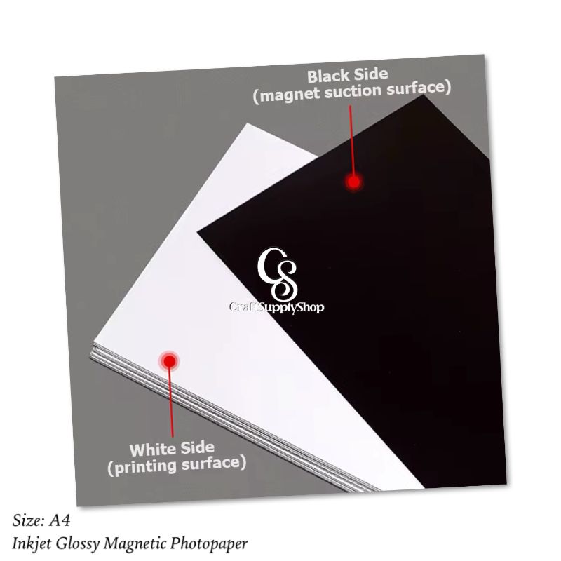 A4 Glossy Inkjet Magnetic Photo Paper, Vibrant Glossy &, Inkjet Printer Compatible, Flexible Magnetic Sticker Paper, Thick 680gsm Blank Sheets for DIY Photos (5) Fridge Rubber Magnet Paper 680gsm Glossy Flexible Magnetic Photo Paper