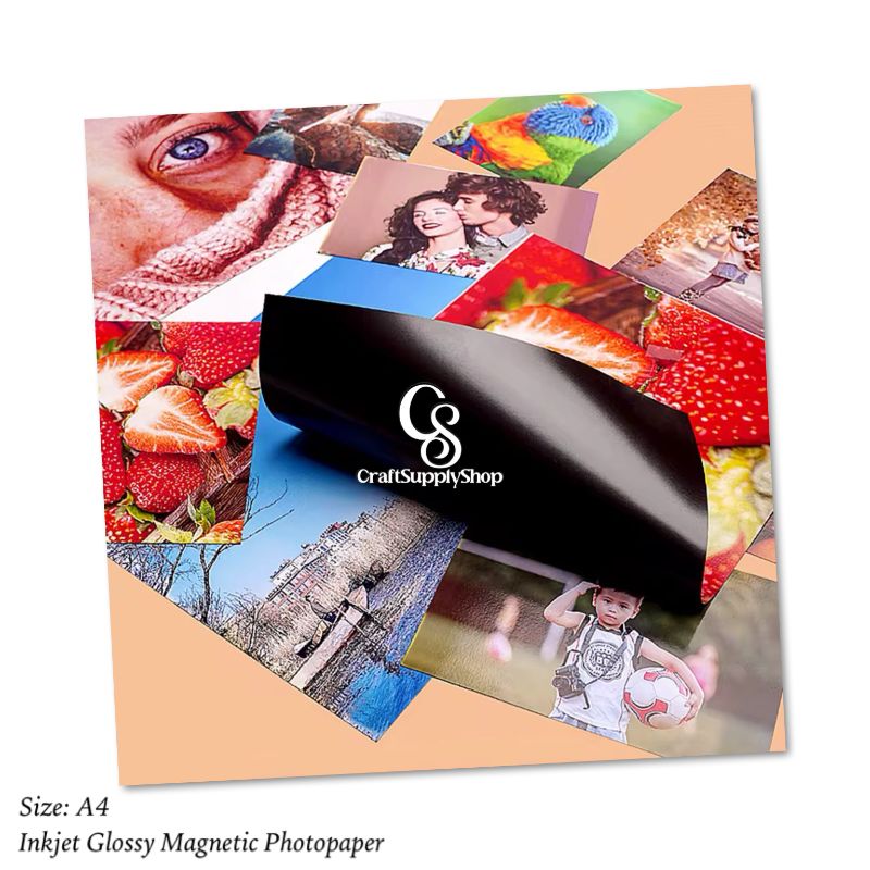 A4 Glossy Inkjet Magnetic Photo Paper, Vibrant Glossy &, Inkjet Printer Compatible, Flexible Magnetic Sticker Paper, Thick 680gsm Blank Sheets for DIY Photos (6) Fridge Rubber Magnet Paper 680gsm Glossy Flexible Magnetic Photo Paper