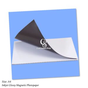A4 Glossy Inkjet Magnetic Photo Paper, Vibrant Glossy &, Inkjet Printer Compatible, Flexible Magnetic Sticker Paper, Thick 680gsm Blank Sheets for DIY Photos (4)
