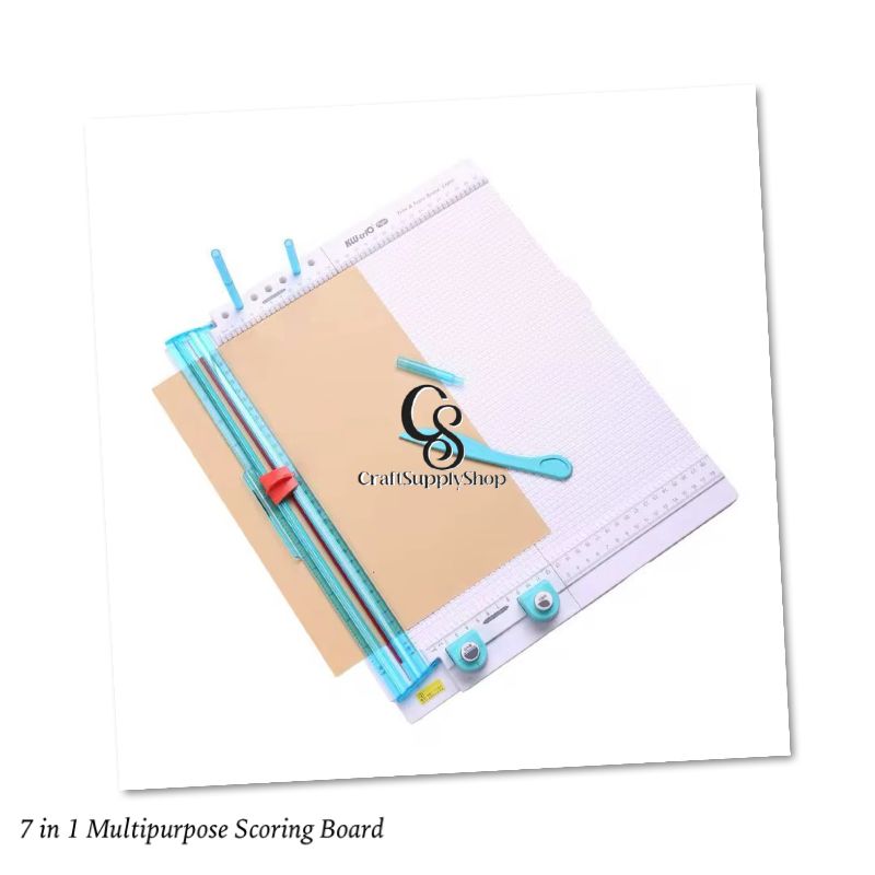 7-in-1 Multi-Function Craft Paper Cutter with Straight, Rounded Corner, and Scoring Blades for Photos, Gift Cards, Labels, and Cardstock