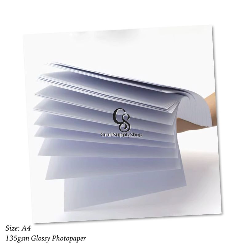 135gsm Craftsupplyshop cast coated high glossy inkjet thin photo paper