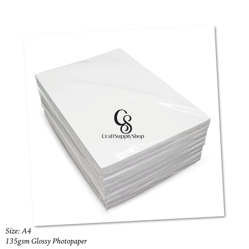 135gsm Craftsupplyshop cast coated high glossy inkjet thin photo paper