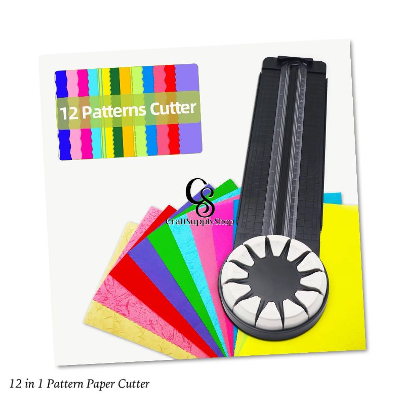 12 1 Multi-Function Manual Paper Trimmer for Straight Dotted Wavy Line Cutting Versatile DIY Tool