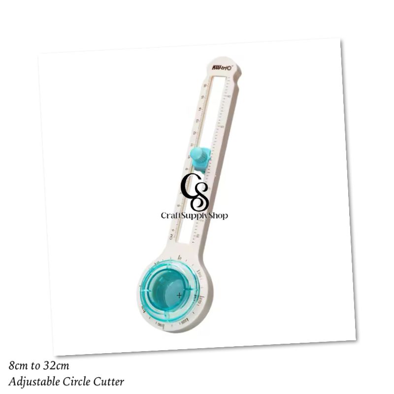 Mini Adjustable Circle Cutter for Paper, Scrapbook & Journal, Compass Style Circular Craft Cutting Tool with Positioning Slide