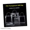 Gift for Her/Him 64 Transparent Gift Bags with Handles, Measuring 20*20*8Cm, Made of Plastic, Reusable Clear PVC Bags for Holiday Party Gifts