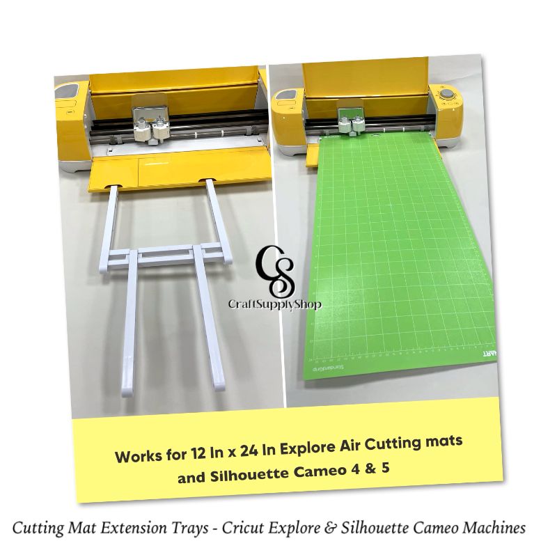 CraftSupplyShop Extension Tray for Maker 3/Maker And Explore Air/2/3, Cutting Mat 12x12 Holder for Maker And Explore Air Series, Tray Extender Compatible with Mat Silhouette Cameo 4