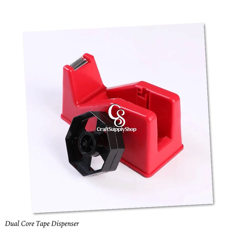Heavy Duty Tape dispenser with Non-Slip Base - Commercial/Office/Home, Sharp Blades for & Tape, Sturdy Construction, - Ideal for Packaging, Office, Home - Office Essentials, Supplies, Ergonomic Handle, Sleek