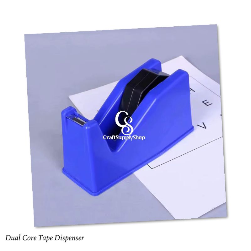 Heavy Duty Tape dispenser with Non-Slip Base - Commercial/Office/Home, Sharp Blades for & Tape, Sturdy Construction, - Ideal for Packaging, Office, Home - Office Essentials, Supplies, Ergonomic Handle, Sleek