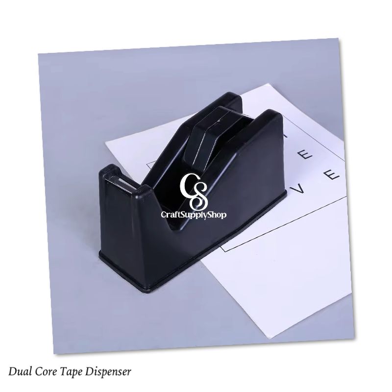Heavy Duty Tape dispenser with Non-Slip Base - Commercial/Office/Home, Sharp Blades for & Tape, Sturdy Construction, - Ideal for Packaging, Office, Home - Office Essentials, Supplies, Ergonomic Handle, Sleek