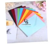 Kraft purple pink rose red blue white black yellow Paper Envelope Packaging Custom Print Bags Clothing Packaging Bags Rigid Mailer Envelope with Side Gusset