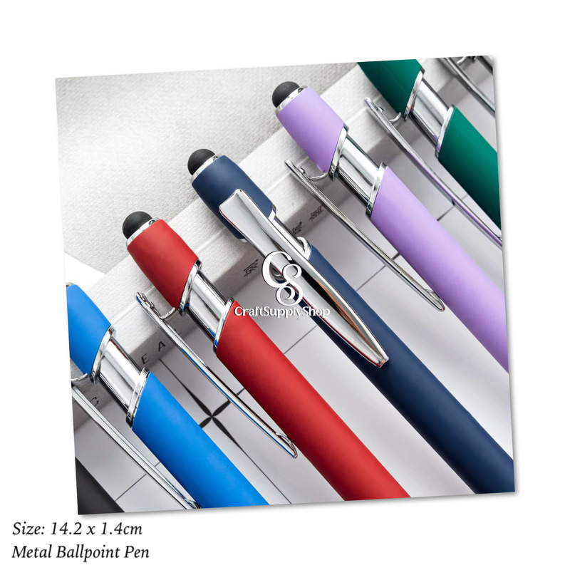 Teal Sea Blue Craftsupplyshop ballpoint Metal pen