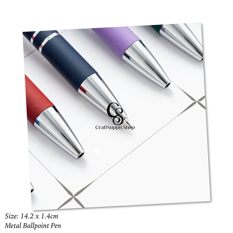 Teal Sea Blue Craftsupplyshop ballpoint Metal pen